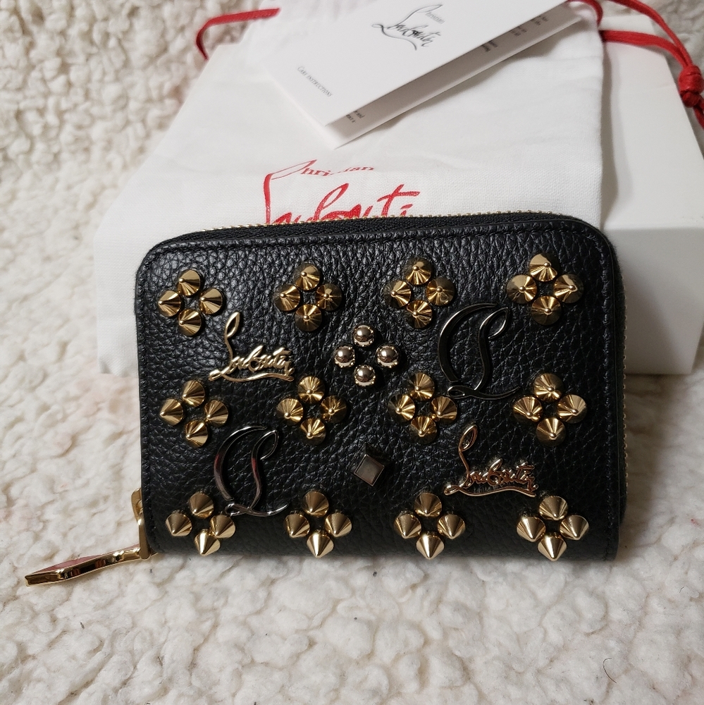 Christian Louboutin Panettone Studded Leather Coin Wallet